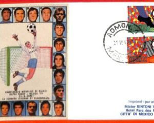 aa2461 - MEXICO - Postal History - Set of 5 COVERS Italy FOOTBALL 1970 World Cup