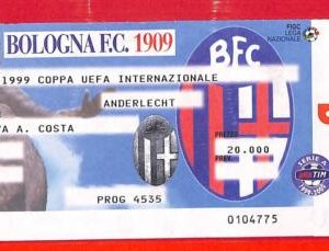 C0897 - Collectible FOOTBALL TICKET stub - UEFA CUP 1999: Bologna vs Anderlecht