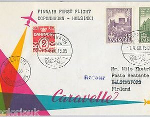 AIRMAIL - FLIGHT COVER - DENMARK - FINNAIR: Copenhagen /  Helsinki - 01.04.1958