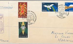 57301 - SOUTH AFRICA - POSTAL HISTORY: FDC Cover 1966 BIRDS gastronomy  DIAMONDS