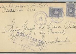 77172  - GUATEMALA  - Postal HIistory -  MOURNING COVER from MAZATENANGO 1948
