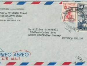 77173  - GUATEMALA  - Postal HIistory -  AIRMAIL COVER to USA 1956 - FOOTBALL