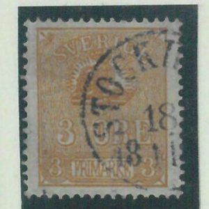 87024b - SWEDEN - STAMP - Yvert #  12   -  USED well centered
