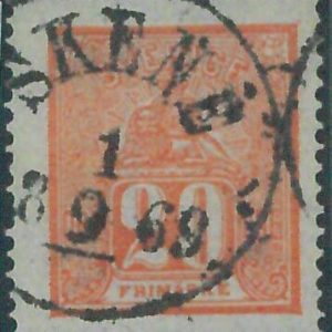 88315 - SWEDEN - STAMP - MICHEL  # 18  - FINE  USED