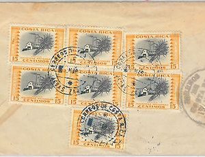 63290 -  COSTA RICA - POSTAL HISTORY -  REGISTERED COVER 1957 -  AGRICOLTURE