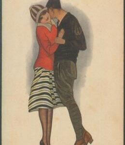 LIB057 - VINTAGE POSTCARD - Glamour ARTIST SIGNED: Nanni    MILITARY black shirt