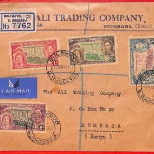 aa3801 - SOUTHERN RHODESIA - POSTAL HISTORY - FDC COVER  1937  TRAINS waterfalls