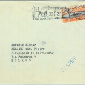 86607 - ITALY - Postal History - Nice postmark on COVER1960  ROAD SAFETY