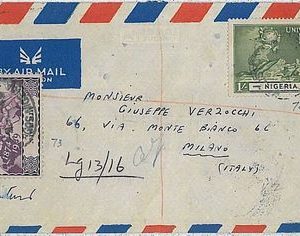 UPU - POSTAL HISTORY - NIGERIA: registered mail cover to ITALY 1949