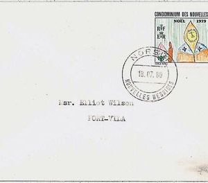christmas : POSTAL HISTORY cover - NOUVELLES HEBRIDES 1980 : NORSUP