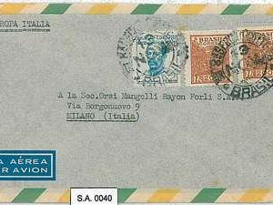 BRAZIL  - POSTAL HISTORY  -  AIRMAIL COVER to ITALY