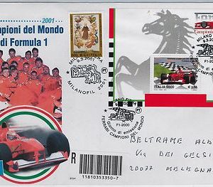 FORMULA 1 : FERRARI  - ITALY - POSTAL HISTORY: FDC COVER 2001