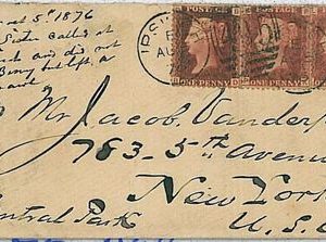 GREAT BRITAIN: POSTAL HISTORY: COVER to USA - SG 177 + 167 + 179