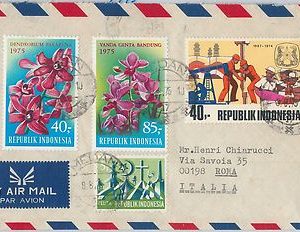 56570 -  FLOWERS: ORCHIDS - INDONESIA -  POSTAL HISTORY:  STAMPS on COVER 1975