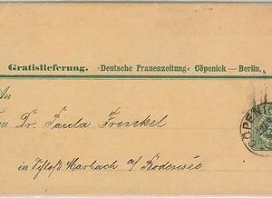 63319 - GERMANY - POSTAL HISTORY: POSTAL STATIONERY Newspaper Cover 1889