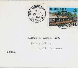 POSTAL HISTORY cover -  Grenada  1980 : NEW HAMPSHIRE
