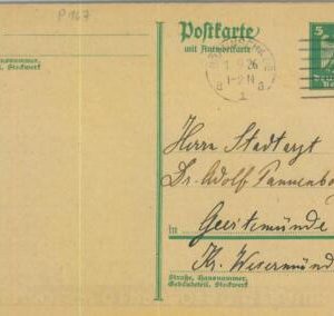 93327 - GERMANY  - Postal History - ADVERTISING STATIONERY CARD  Cars AUTO  1926