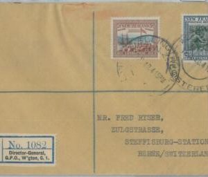 82633 - NEW ZEALAND - Postal History -  Registered COVER to SWITZERLAND  1940
