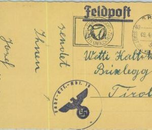 93196  - GERMANY  - Postal HISTORY - FELDPOST from GRAZ Austria 1941 - TRANSPORT