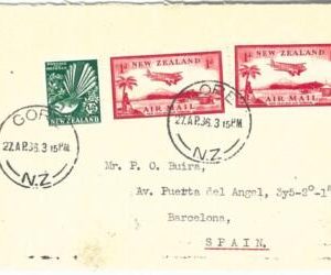 69114 - NEW ZEALAND - POSTAL HISTORY - AIRMAIL COVER to SPAIN 1936