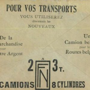 93171 - BELGIUM - POSTAL HISTORY - Advertising CHEQUES COVER 1933  Transport