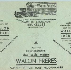 93164 - BELGIUM - POSTAL HISTORY - Advertising CHEQUES COVER 1938 Transport