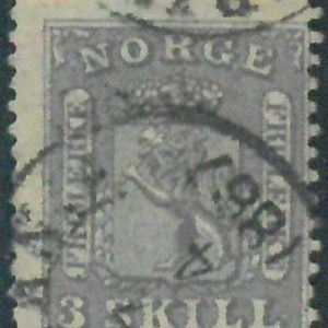 88253  -  NORWAY -  STAMP  - MICHEL  #  7 -  Fine  USED