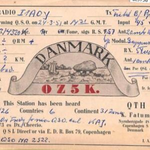 ac9756   - DENMARK - VINTAGE POSTCARD - RADIO FREQUENCY CARD - Copenhagen - 1951