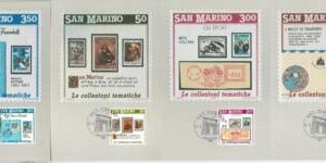 63802 -  SAN MARINO -  Set of 4 MAXIMUM CARD 1989 - MOTORBIKE Zeppelin BIRDS