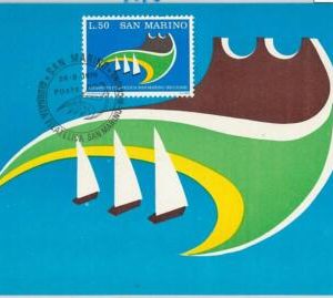 63801 -  SAN MARINO - POSTAL HISTORY: MAXIMUM CARD 1974  BOATS