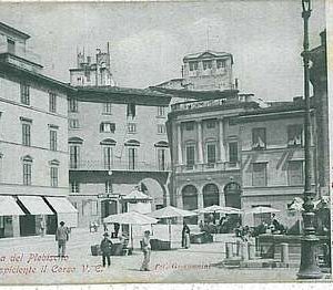 CARTOLINA d'Epoca ANCONA provincia : IESI - Piazza Plebiscito 1905