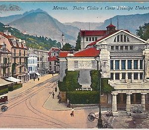 40754   CARTOLINA d'Epoca - BOLZANO - MERANO : TEATRO 1929