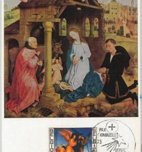 63460 -  BELGIUM - POSTAL HISTORY: MAXIMUM CARD 1975 -  ART Christmas