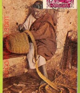 af4196 - MOROCCO - VINTAGE POSTCARD Ansichtskarten - 1949 - ETHNIC