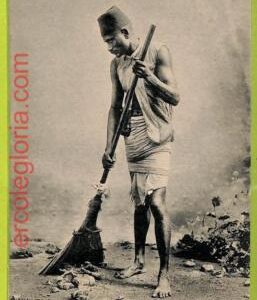 af4197 - CEYLON - VINTAGE POSTCARD Ansichtskarten - Road Sweeper - ETHNIC