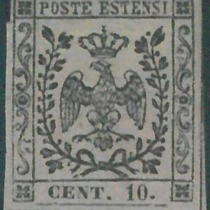87686 - ANTICHI STATI: MODENA - Sassone 9  nuovo linguellato - BELLO!