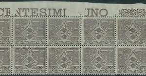 87961 - REGNO - Sass 68  Blocco di 10 con NUMERO di TAVOLA - NON LINGUELLATO **