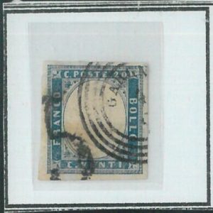 82413 - Antichi Stati - SARDEGNA - STORIA POSTALE: Annullo GARGNANO su 20 cent.