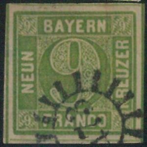 77959a - GERMANY Bayern -  STAMP:  Michel  # 5  -    Finely USED - LUX