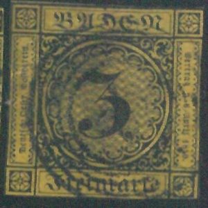 77885b- GERMANY Baden -  STAMP:  Michel  #  2a   - USED  - Nice