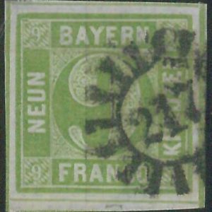 77959c - GERMANY Bayern -  STAMP:  Michel  # 5  -    Finely USED - LUX