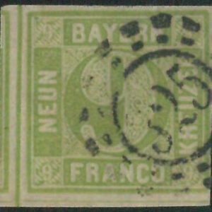 77959b - GERMANY Bayern -  STAMP:  Michel  # 5  -    Finely USED - LUX