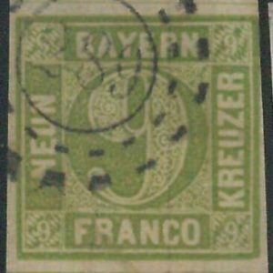 77959d - GERMANY Bayern -  STAMP:  Michel  # 5  -    Finely USED - LUX