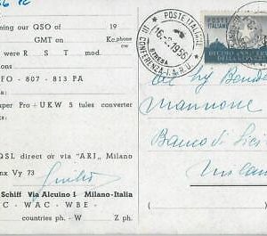75997 - ITALY - Postal History - EVENT Postmark 1956 Radio - RADIO AMATEUR