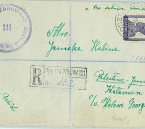 95323 - INDIA to Palestine - POSTAL HISTORY -  POLISH TROOPS Anders' Army 1943