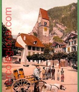 ah2300 - SWITZERLAND - VINTAGE POSTCARD Ansichtskarten - Interlaken - DOG CART