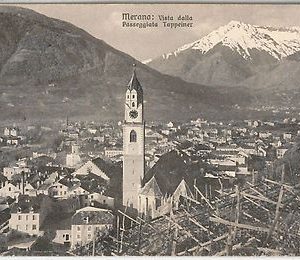 40786   CARTOLINA d'Epoca - BOLZANO - MERANO : PANORAMA da TAPPEINER 1927