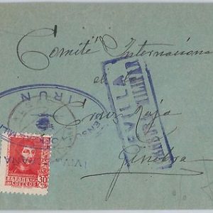 España - HISTORIA POSTAL:  CARTA a SUIZA con BENEFICO de SEVILLA - 2 CENSURAS