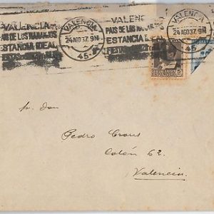 España - HISTORIA POSTAL: Edifil 670 FRANCCIONADO sobre CARTA - 1937