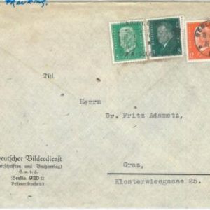 69965 - GERMANY - POSTAL HISTORY - 3 Colour franking COVER  1932 postmark BUS